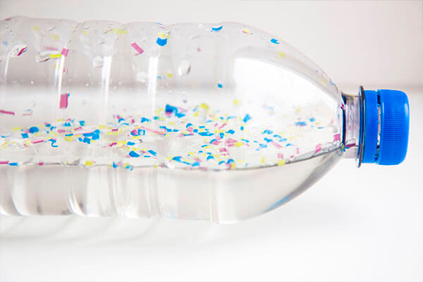 plastic particles in bottled water